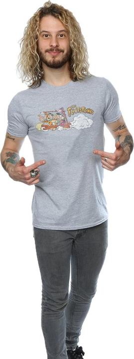 Image du produit The Flintstones - T-shirt FAMILY CAR DISTRESSED - Homme (L)