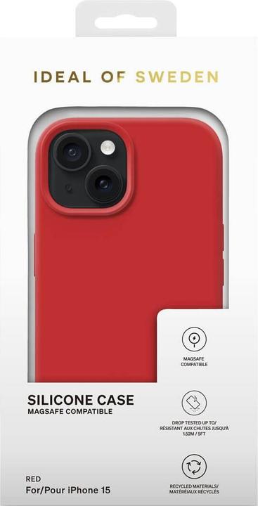 Produktbild iDeal Of Sweden Designer Magsafe Silicone Cover Red (Apple iPhone 15)