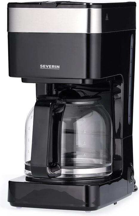 Actual product image Severin KA9263 Filter coffee maker Glass Black / Brushed stainless steel