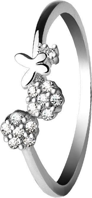 Image du produit Star Piercing Bague argent papillon et fleurs (57, Argent 925)