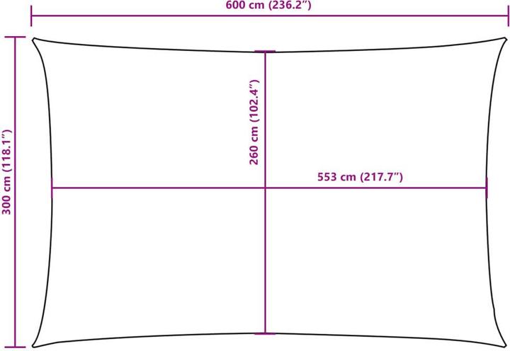 Actual product image VidaXL Nezhatok (300 x 600 cm)