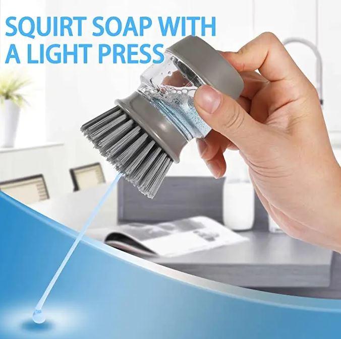 Image du produit PhoneLook Mini brosse de nettoyage vaisselle avec distributeur de savon et support
