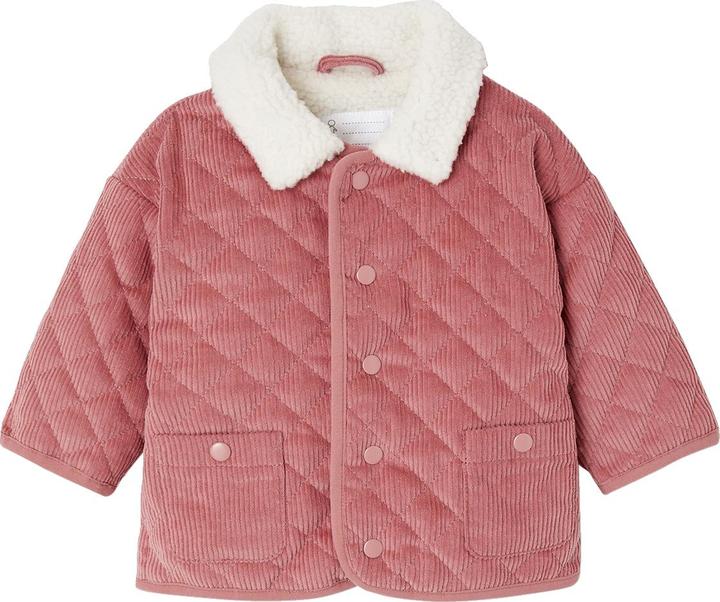 Vertbaudet Baby Cord-Steppjacke mit Teddyfleece-Futter & Recycling-Polyester