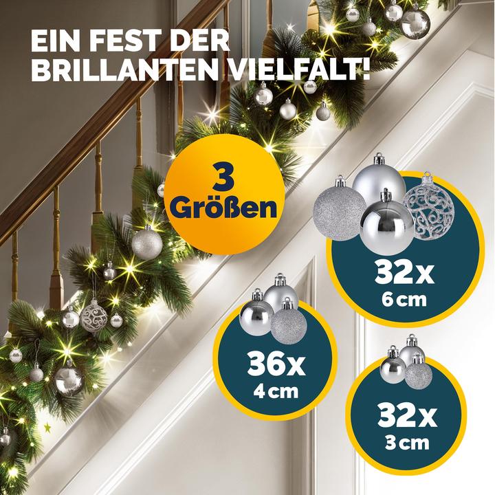 Produktbild Deuba Weihnachtsbaumkugeln (100 -teilig)