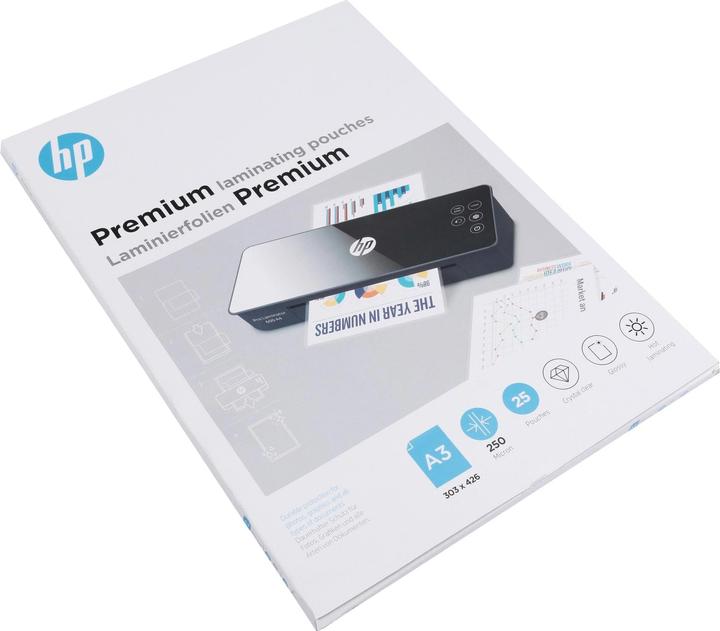 Produktbild HP Laminierfolie Premium A3, 250 Micron, 25 Stück, Glänzend (A3, 25 Stück, 250 µm)
