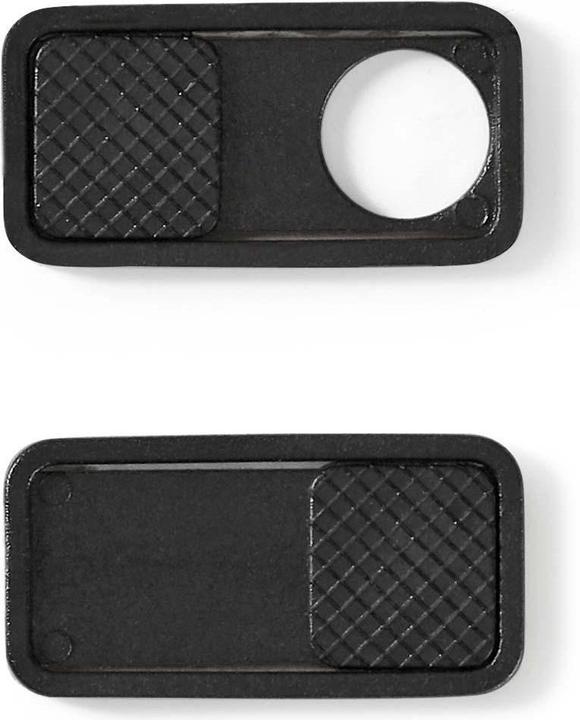 Actual product image Nedis Webcam cover Used for: Notebook Plastic adhesive on the back 3 pieces Black