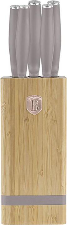 Actual product image BerlingerHaus Haus 6-teiliges Messerset mit Messerblock, Taupe Collection