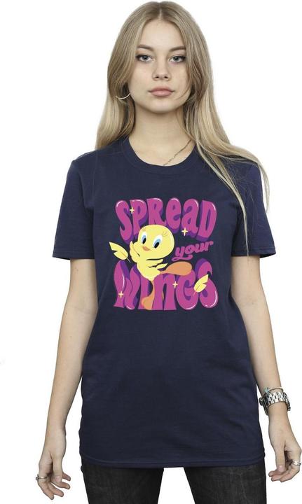 Actual product image Looney Tunes Womens/Ladies Tweeday Spread Your Wings Cotton Boyfriend T-Shirt (S)