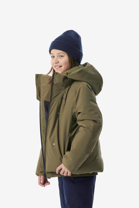 Produktbild Wedze Skijacke Kinder wattiert warm wasserdicht - Piste 500 khaki (146)