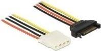 Produktbild Delock Stromkabel SATA 15-poliger Stecker > 4-polige Buchse