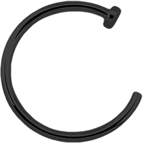 Produktbild Star Piercing Nasenring offen schwarz (ohne Messing, Chirurgenstahl 316L)