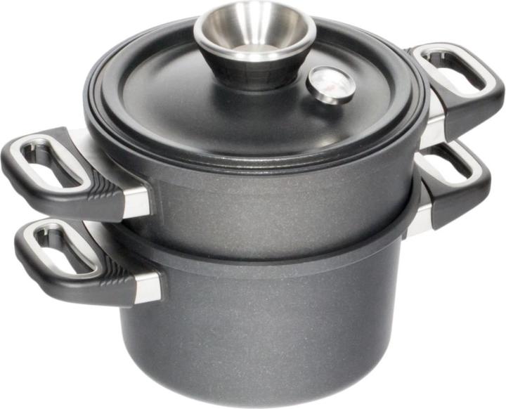 Image du produit AMT Set casserole eaul. Cuisine Induct. ø20 cm/fumoir/couvercle (20 cm, Ensemble de casseroles et de poêles de cuisson, Fonte d'aluminium)