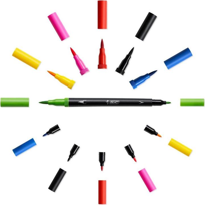 Immagine prodotto Bic Matita in fibra Dual Tip (Multicolore, 12 x)