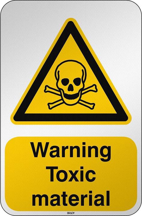 Actual product image Brady ISO Safety Sign Warning Toxic