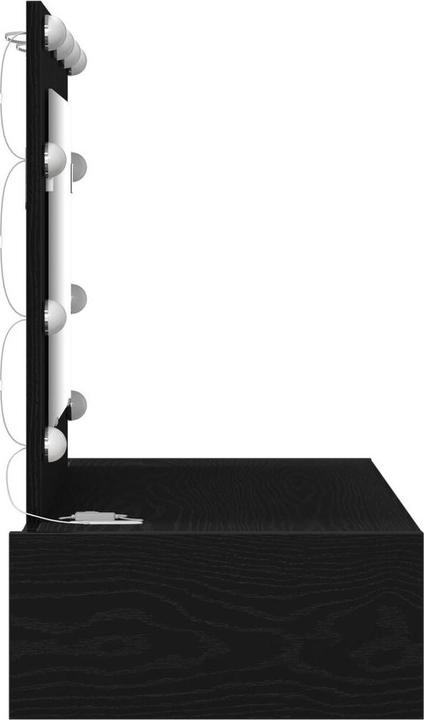 Image du produit VidaXL Coiffeuse murale avec lumières LED en chêne noir