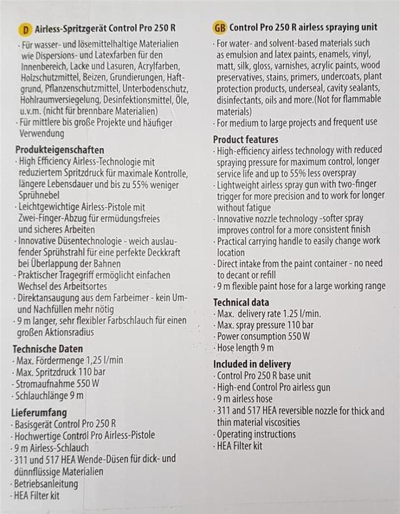 Produktbild Wagner Control Pro 250 R
