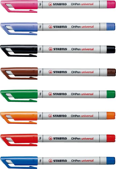 Produktbild STABILO OHPen universal Folienstift wasserlöslich (Blau, 0.70 mm, 10 x)