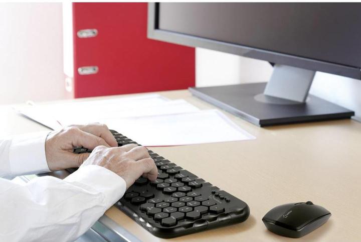 Actual product image Renkforce RF-KMC-500 Wireless keyboard and mouse set 2.4 GHz (DE, Wireless)