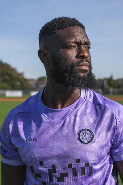 Actual product image Kipsta Men's/Women's Football Shirt short sleeve - Viralto II Parma blue/purple (L)