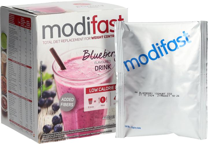 Produktbild Modifast Drink Joghurt Heidelbeere (8 Stück, Beutel, 544 g)