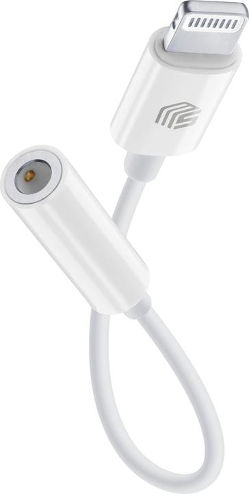 Music Sound Cellularline MFI Audio Adapter Cable Lightning to 3.5mm Jack White (Lightning, 3.5mm jack)
