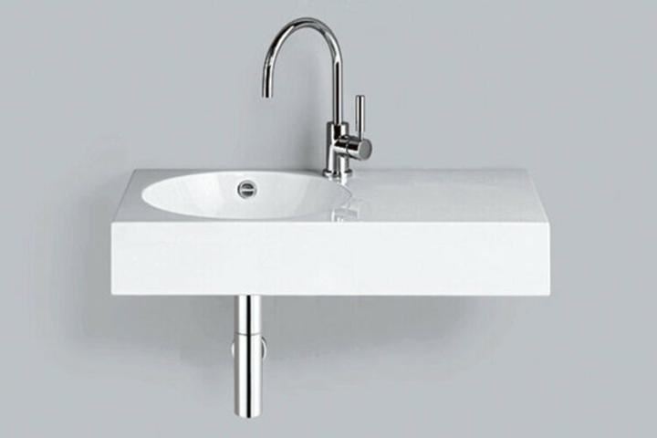 Actual product image Alape wash basin WT.MC800H.L, rectangular W: 800mm H: 160mm D: 455mm, 4231000000, white (455 mm, 800 mm)