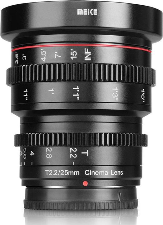 Actual product image Meike 25mm T2.2-22 Sony E-Mount Cine Lens (Sony E, APS-C / DX)