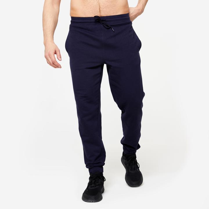 Actual product image Domyos Men's warm jogging trousers - blue (W34/L34)