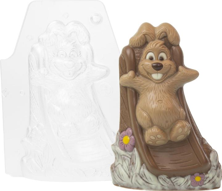 Produktbild miniSchoggi Schokoladenform Osterhase auf Rutsche