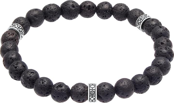 Kuzzoi Perle, Perlenarmband (19 cm, Plastik, Lava, 925er Sterling Silber)