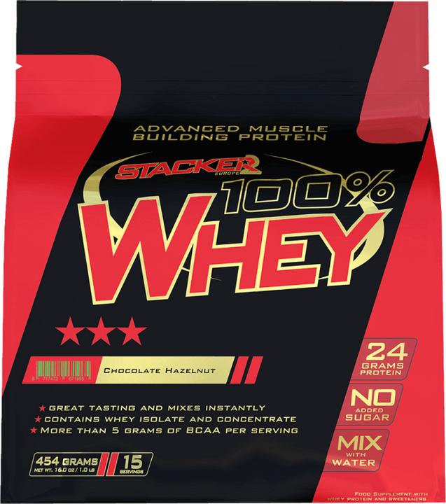 Actual product image Stackers 100% Whey (Chocolate hazelnut, 454 g)