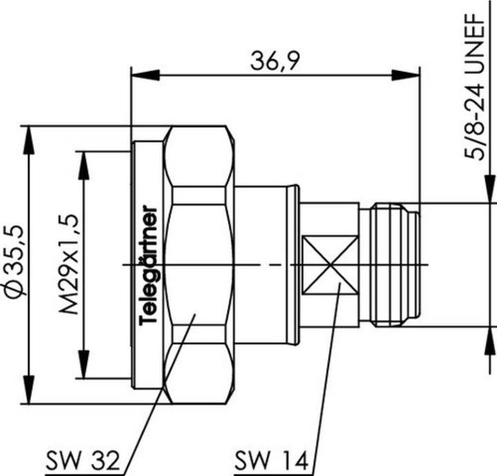 Produktbild Telegärtner Koax-Adapter 7-16-DIN-Stecker
