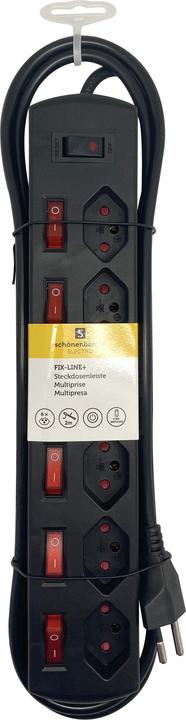 Produktbild Schoenenberger Steckdosenleiste (6 x, Typ 13, 2 m)