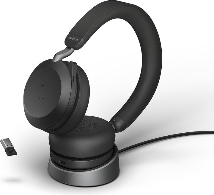Produktbild Jabra Evolve2 75 MS Stereo + Ladestation (Kabellos, USB-A)