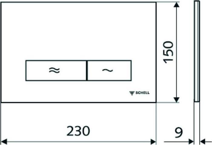 Actual product image Schell 031221599 WC actuating plate KONKAV