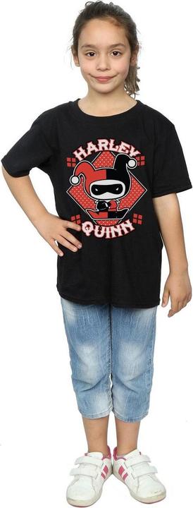 Actual product image Harley Quinn Girls Chibi Cotton T-Shirt (128)