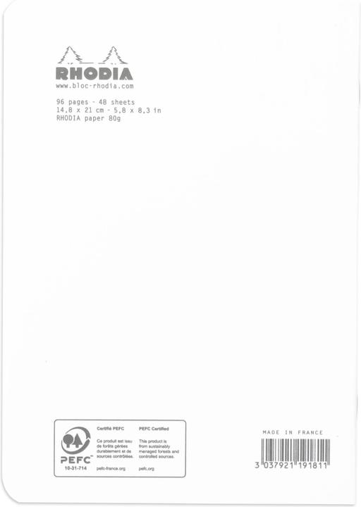 Produktbild Rhodia Notizbücher/Notizhefte Classic (A5, Kariert, Harter Einband)