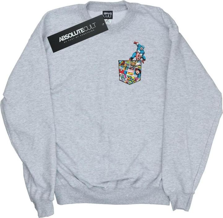 Captain America Faux Pocket Sweatshirt