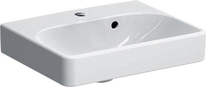 Actual product image Geberit Keramag / Hand-rinse basin Smyle Square asymmetrical 45 cm white 500222011 (360 mm, 450 mm)