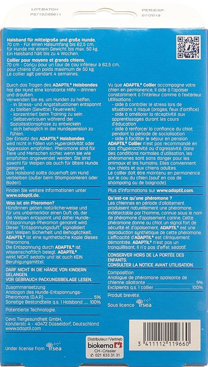 Actual product image Adaptil Collar dog (M, L, Dog, General)