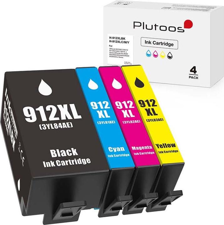 Immagine prodotto Plutoos HP 912XXL Cartucce HP 912XL compatibili XXL (M, C, Y, FC)