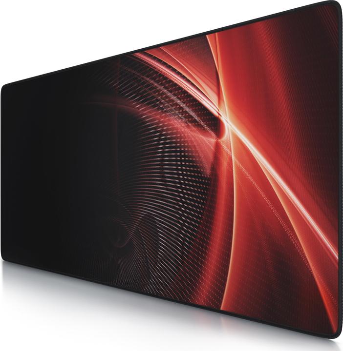 Produktbild CSL Gaming Mauspad, XXL, Mausmatte, 900 x 400 x 3 mm, Tischunterlage, abwaschbar, Rote Grafik (XXL)