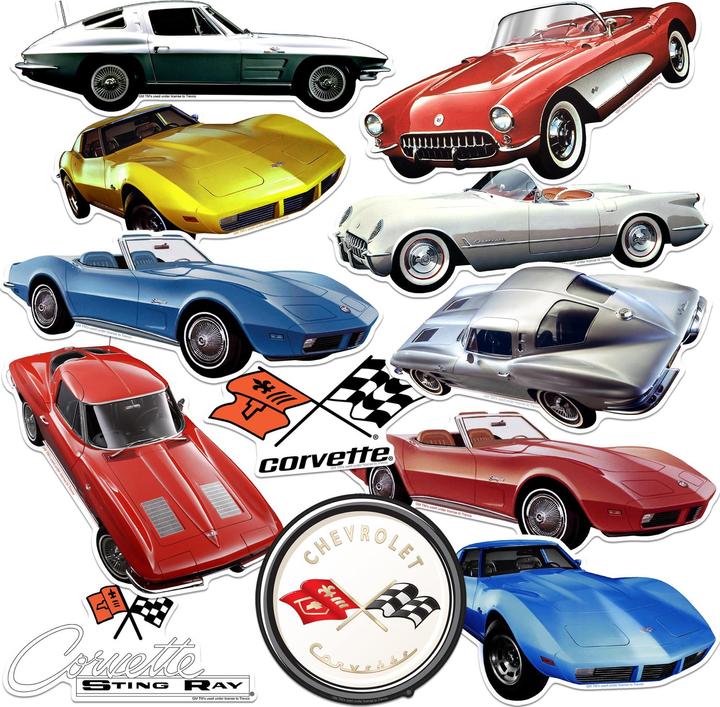 Chevrolet Aufkleber Corvette Deluxe 50erPack Vinyl