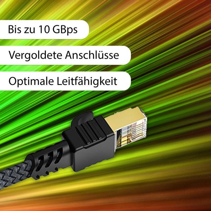 Produktbild Hermex 5m Netzwerkkabel Flachkabel Ethernet LAN Kabel RJ45 Cat. 7 UTP (UTP, CAT7, 5 m)