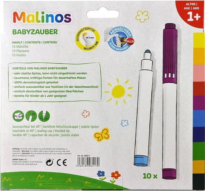 Produktbild Malinos Filzstifte Babyzauber (Mehrfarbig, 10 x)