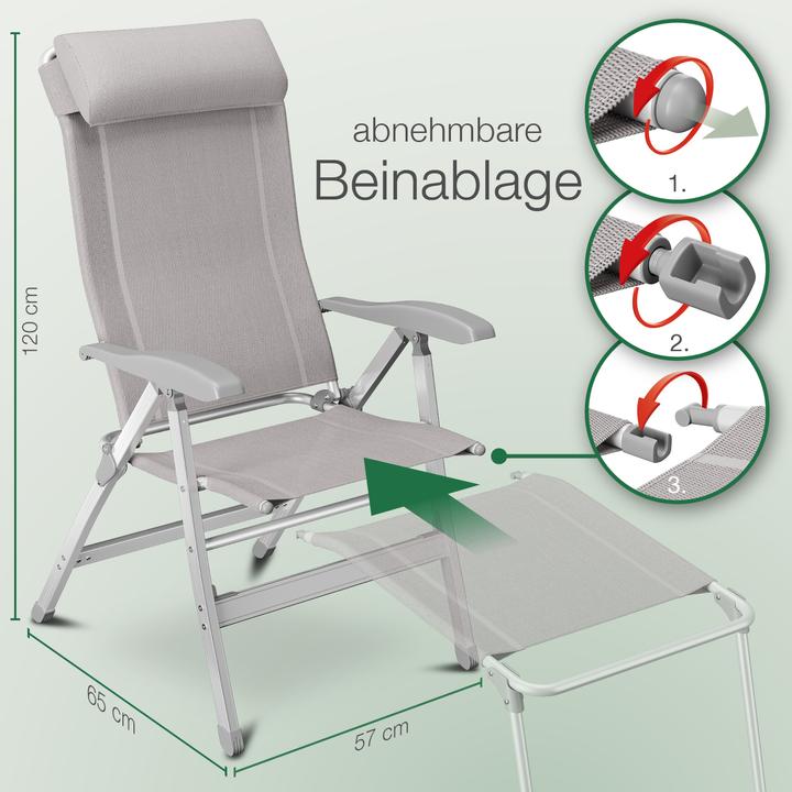Actual product image Aktivshop Folding chair active camping with leg rest