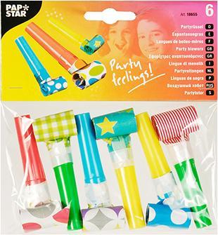 Actual product image Papstar Party whistle 6er set