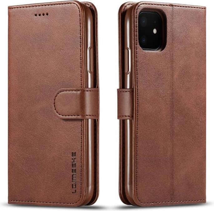 Produktbild LC.Imeeke iPhone 16e - Wallet Etui mit 3 Kartenfächern & Magnetverschluss, Braun (Apple iPhone 16e)
