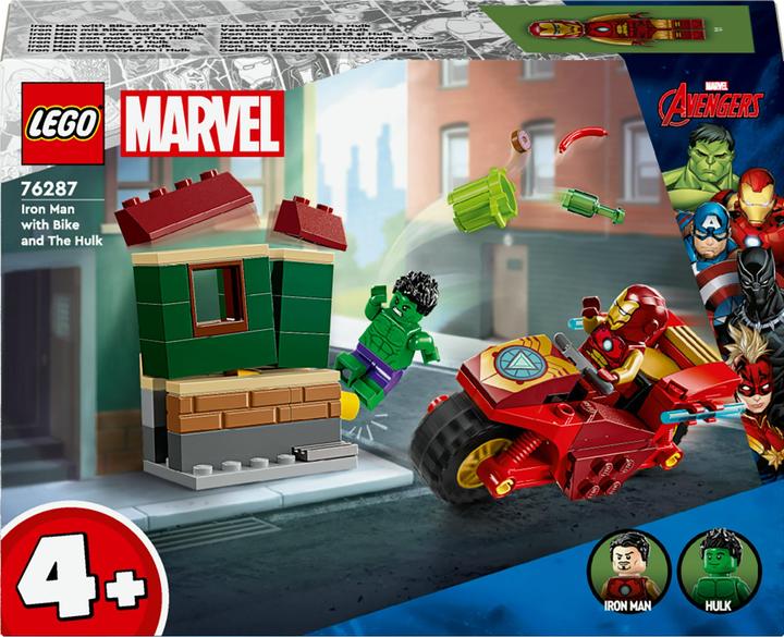 Actual product image LEGO Iron Man with bike and the Hulk (76287, LEGO Marvel)
