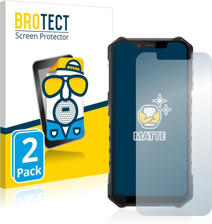Actual product image BROTECT Anti-glare screen protector matt (2 Piece, Ulefone Armor 6E)